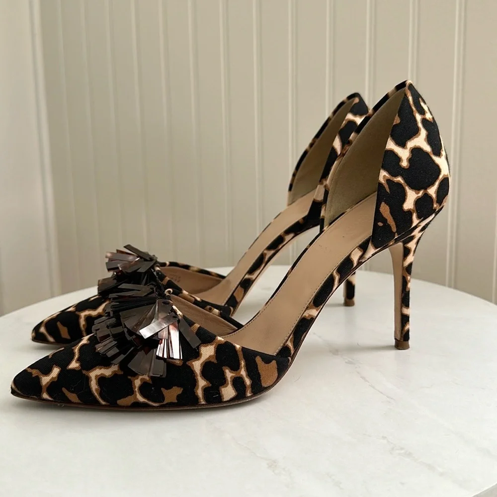 J. Crew Collection Elsie Sequin Fabric d’Orsay Pumps